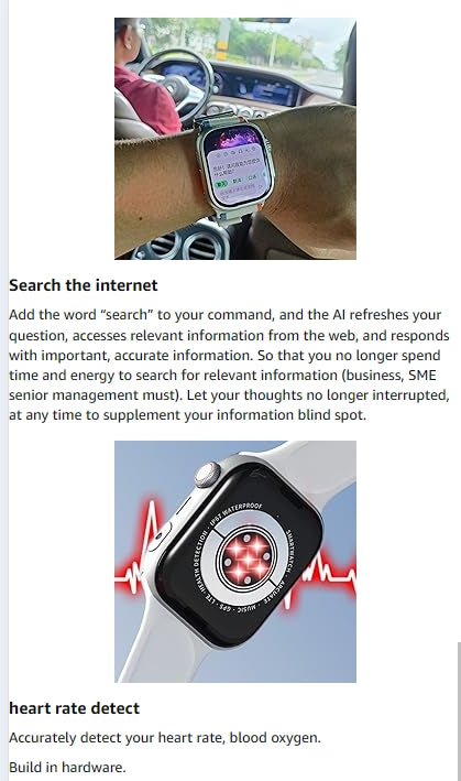 Mind Time AI Watch (ultra-thin!), Your AI Travel Companion. (GPS, Phone, Local AI memory, AI Search etc.)